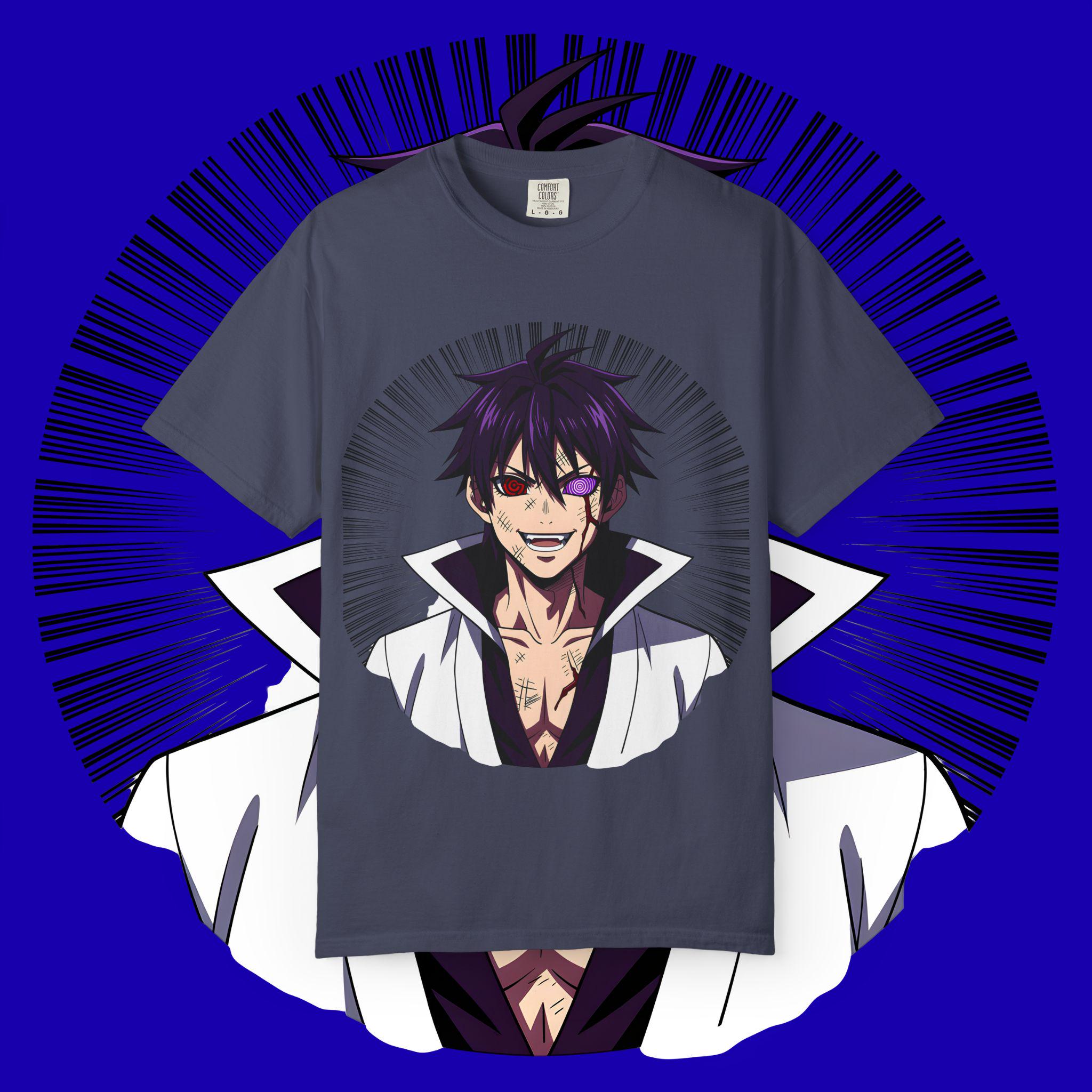 Anime Villain Portrait T-Shirt | Smirking Manga Character Tee