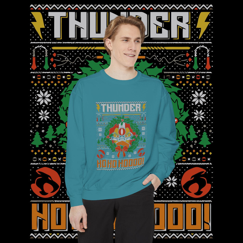 Thunder Ho Ho Ho Retro Christmas Sweatshirt