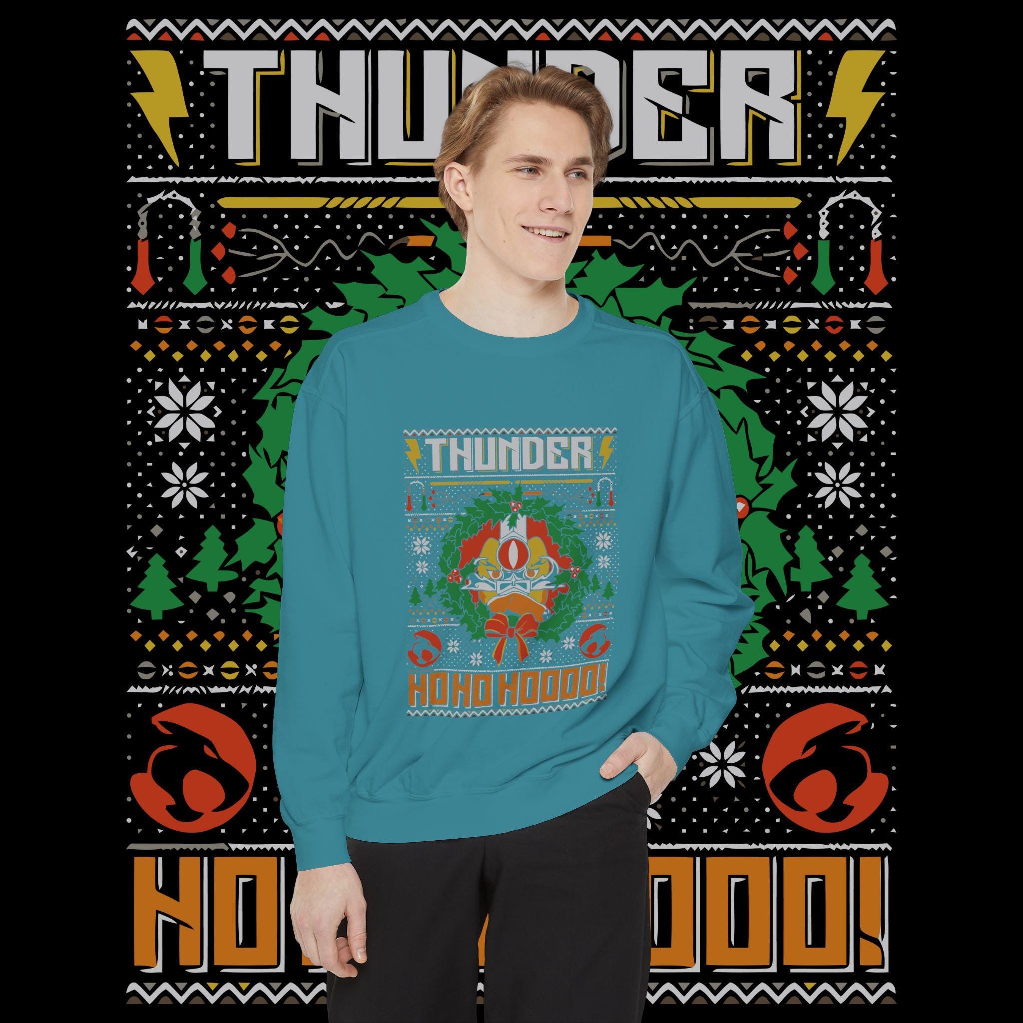 Thunder Ho Ho Ho Retro Christmas Sweatshirt