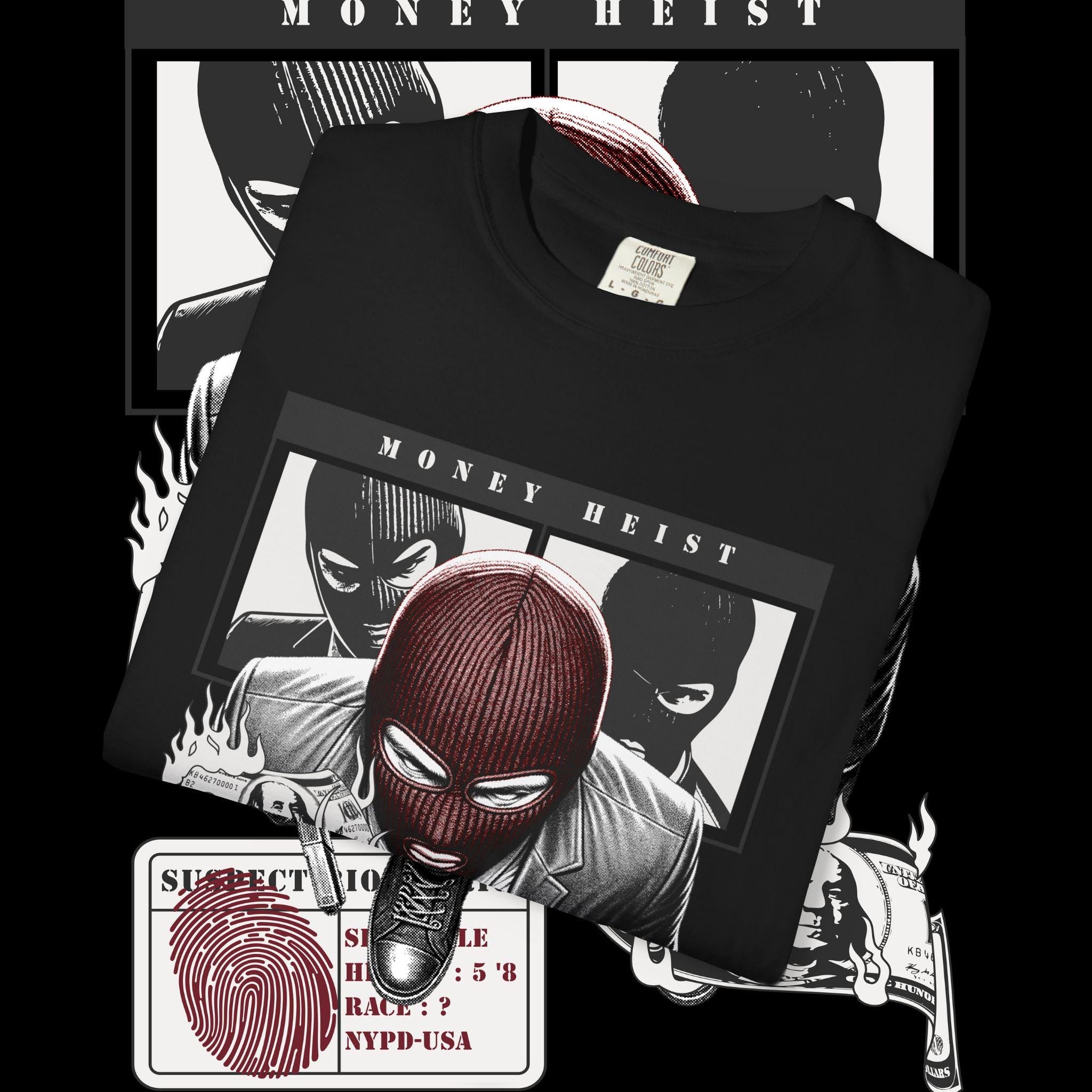 Money Heist T-Shirt: Garment-Dyed US Cotton Unisex Tee