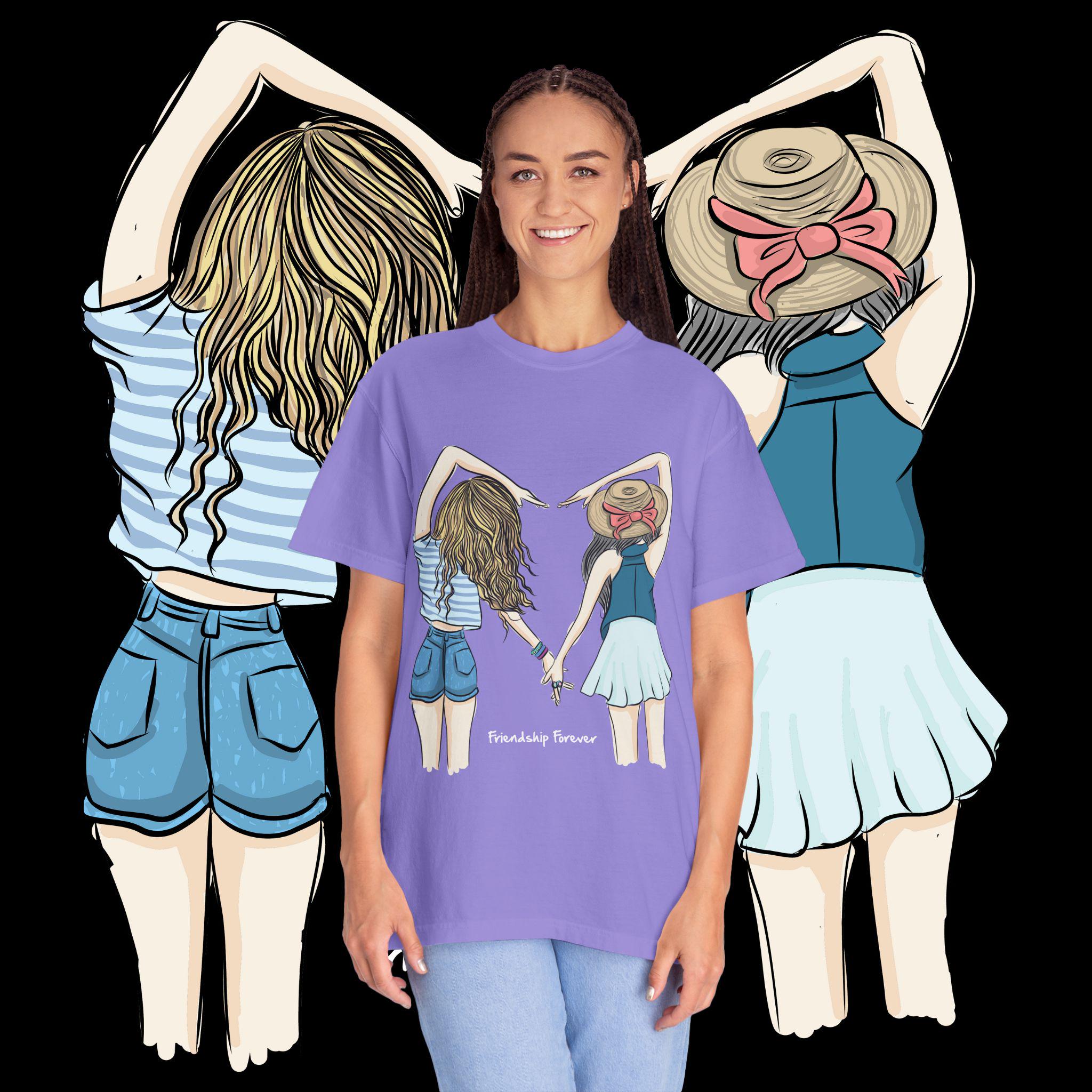Friendship forever girls holding hands T-shirt | Besties shirt