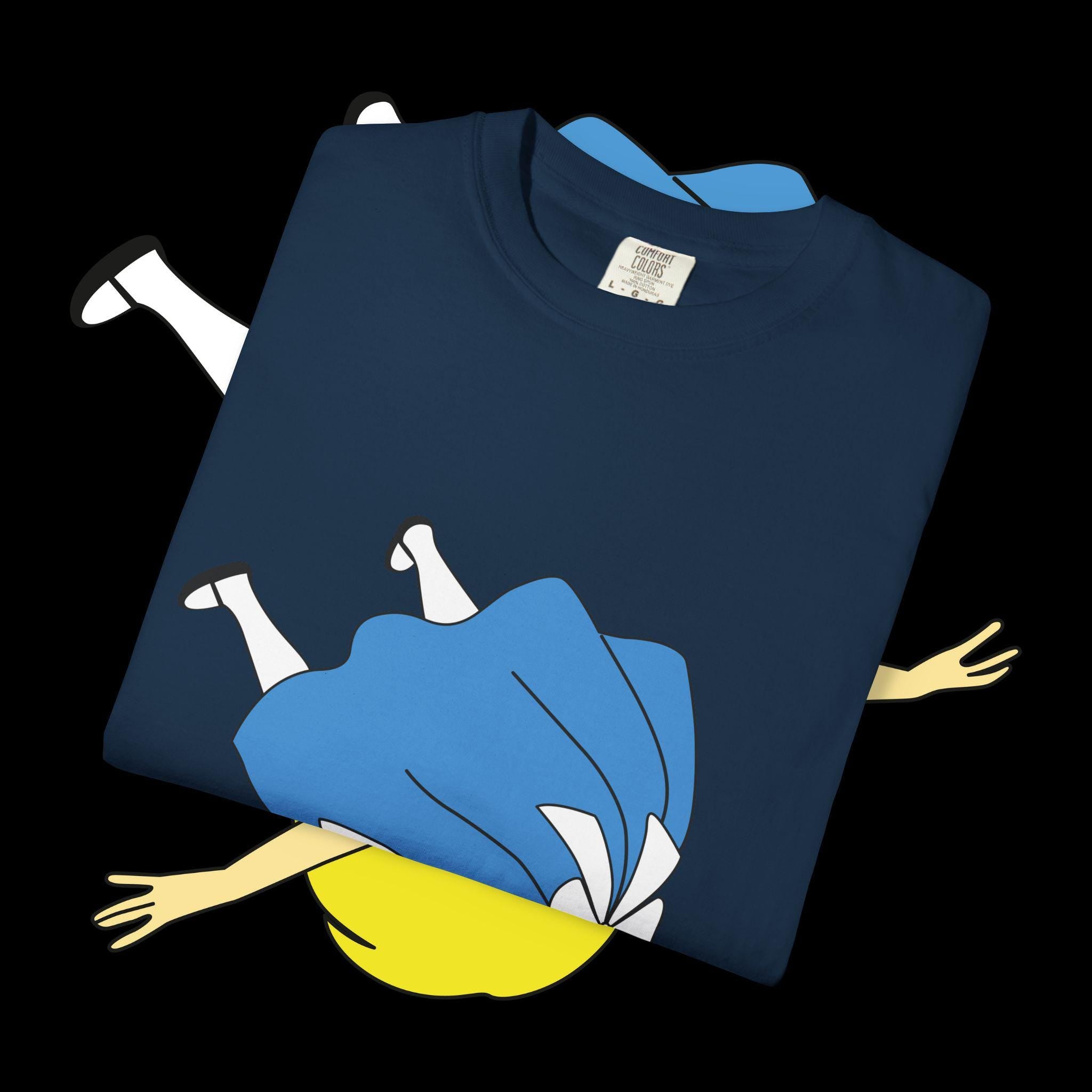 Falling Girl Illustration T-shirt | Retro Cartoon Character Tee