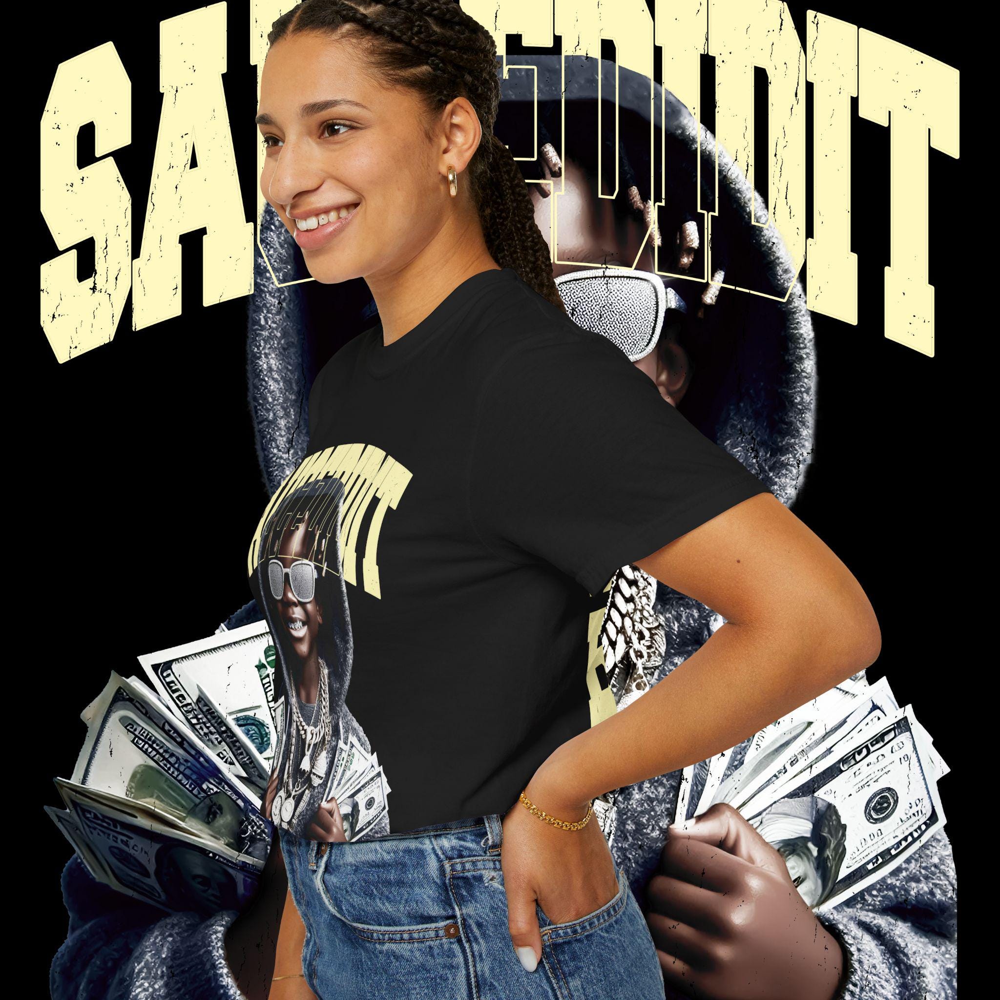 Garment-Dyed Unisex T-Shirt: Hip Hop Streetwear Fashion