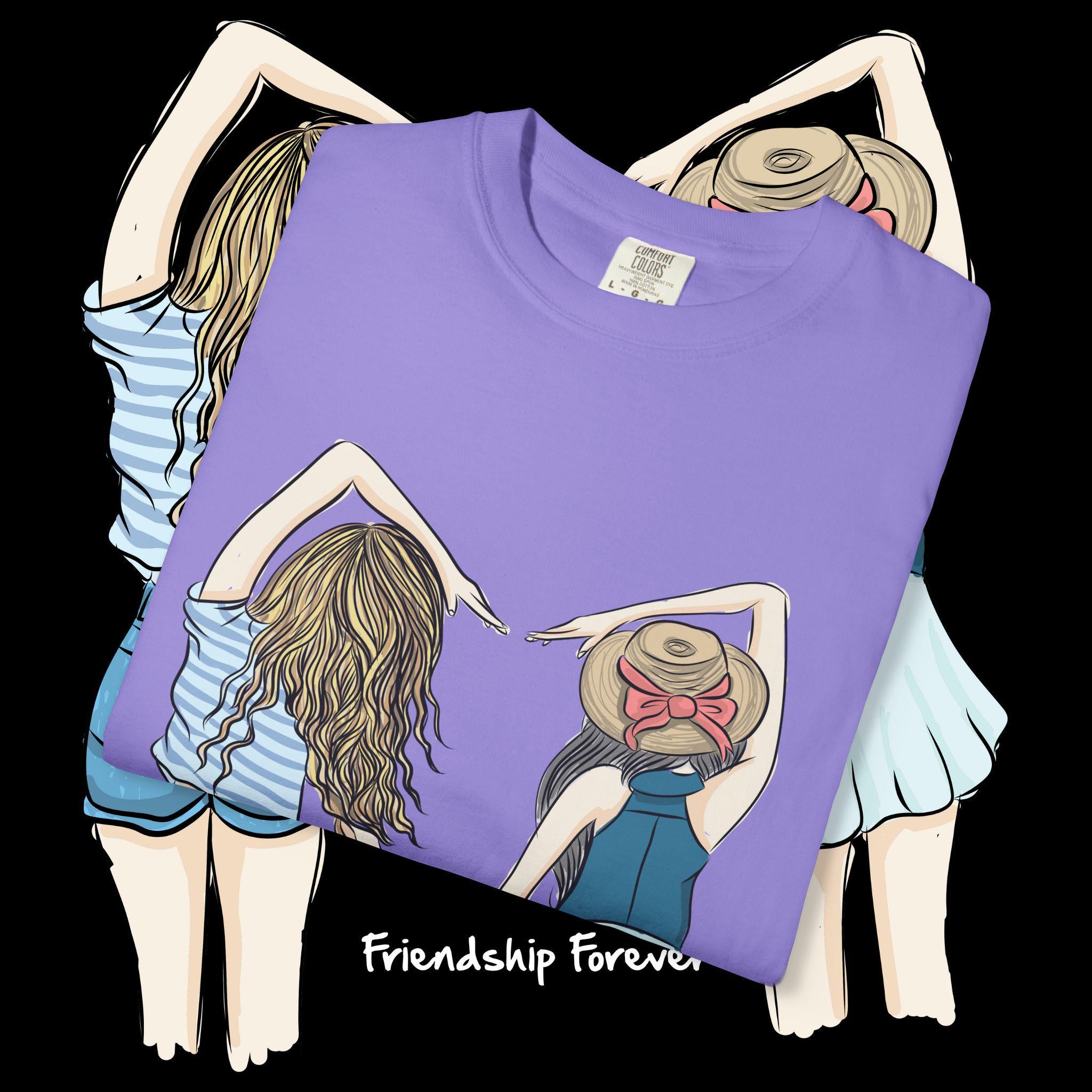 Friendship forever girls holding hands T-shirt | Besties shirt