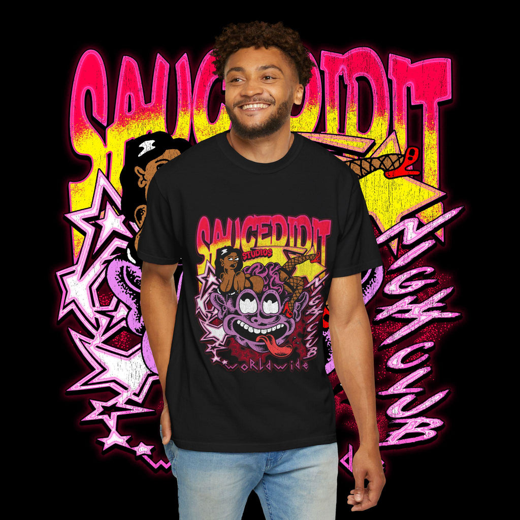 Vibrant Graphic T-Shirt: Garment-Dyed US Cotton Tee for Artists