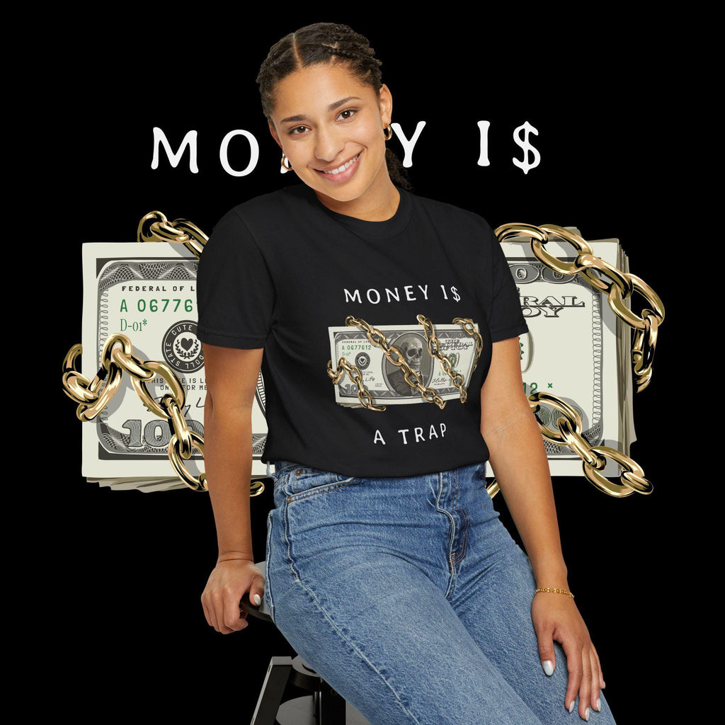 Money Is A Trap Graphic Tee: Unisex Cotton Motivation Shirt