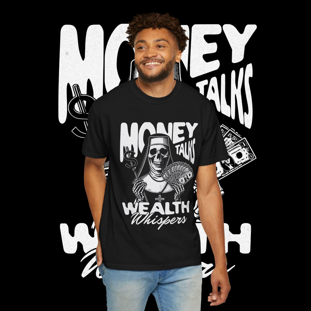 Money Talks Graphic T-Shirt: Garment-Dyed US Cotton Tee