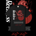 Vintage Graphic T-Shirt: Reckless Unisex Streetwear, Garment-Dyed Cotton
