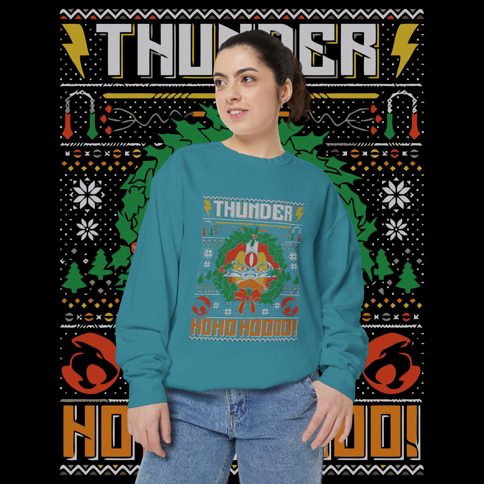 Thunder Ho Ho Ho Retro Christmas Sweatshirt