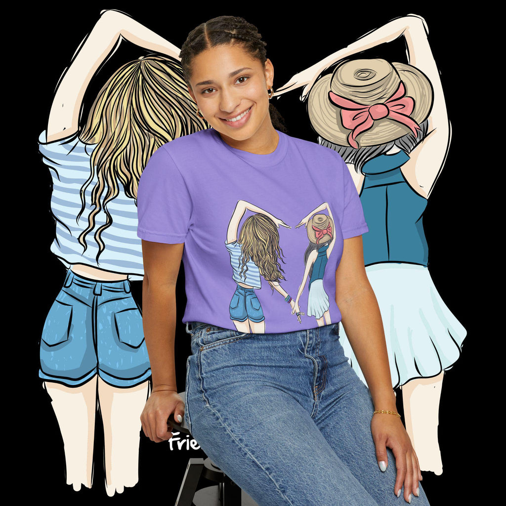 Friendship forever girls holding hands T-shirt | Besties shirt