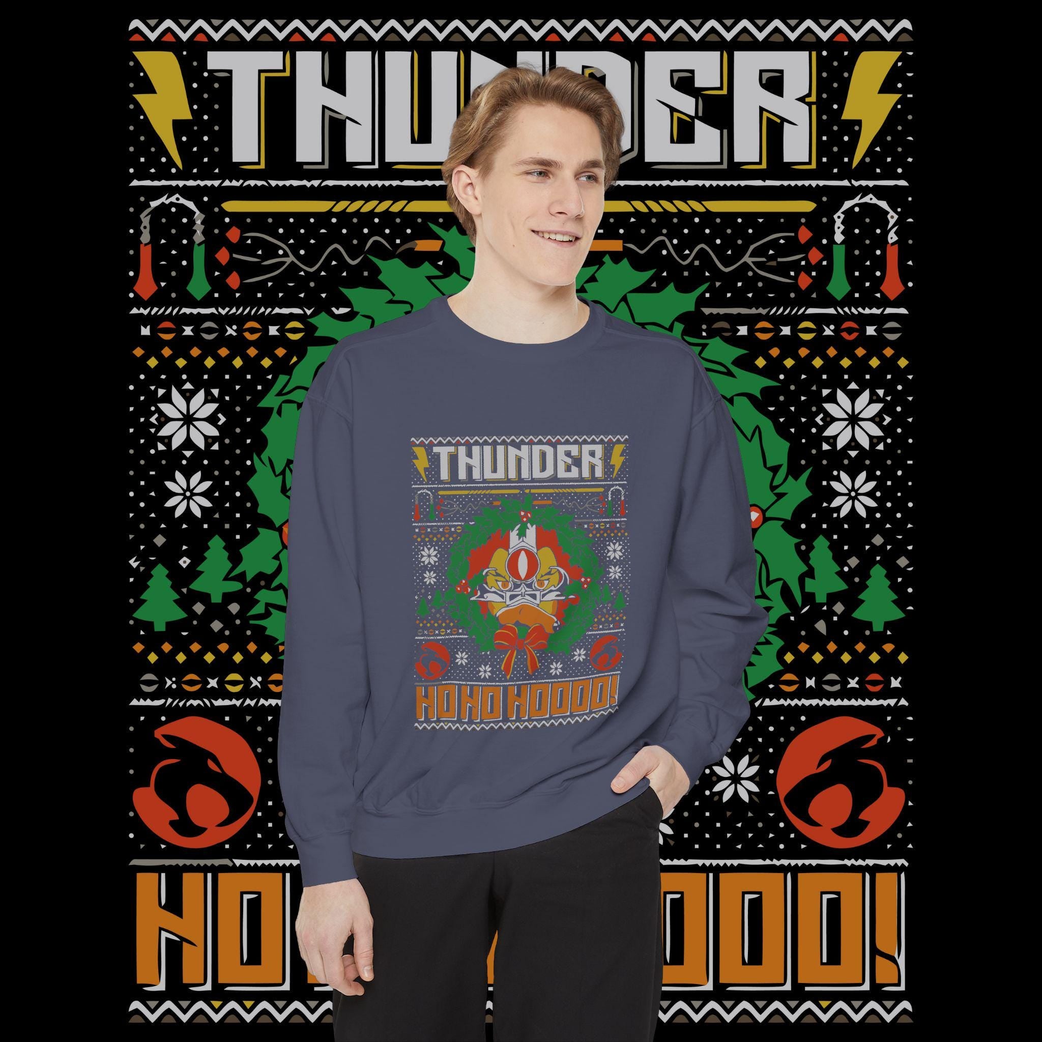 Thunder Ho Ho Ho Retro Christmas Sweatshirt