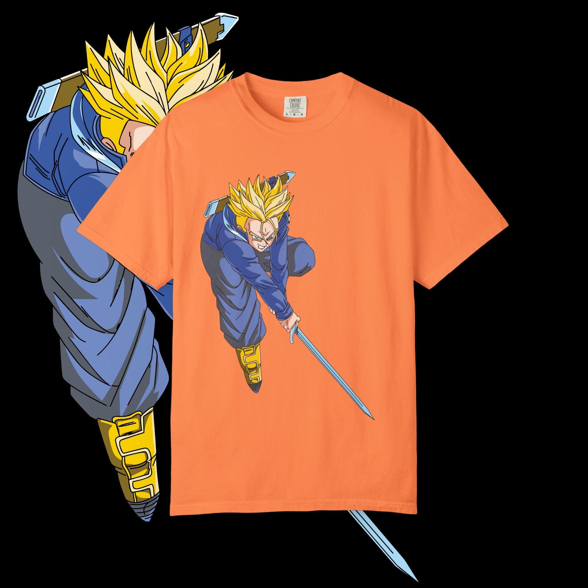 Garment-Dyed Anime Tee, Heroic Design, Comfort Colors T-Shirt