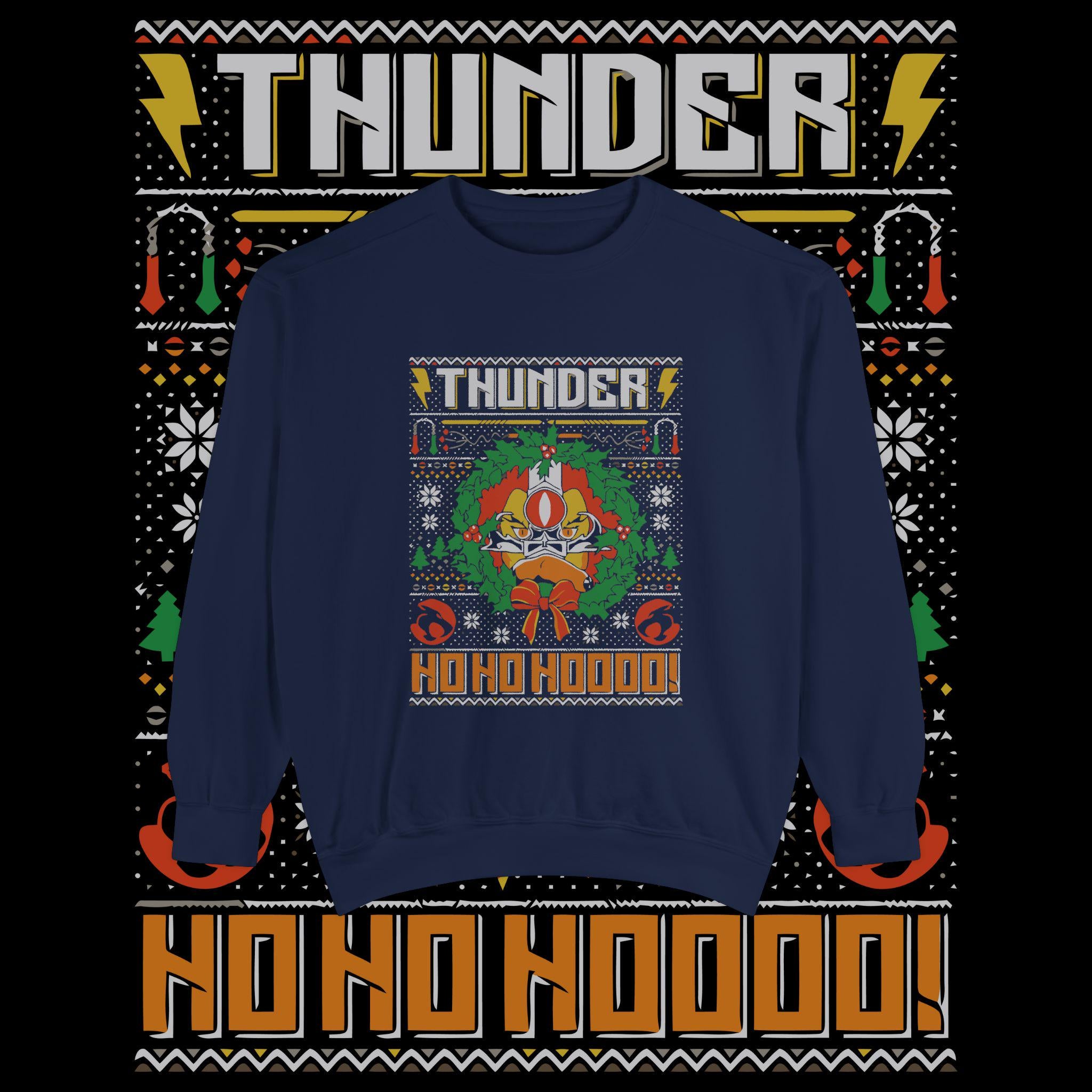 Thunder Ho Ho Ho Retro Christmas Sweatshirt
