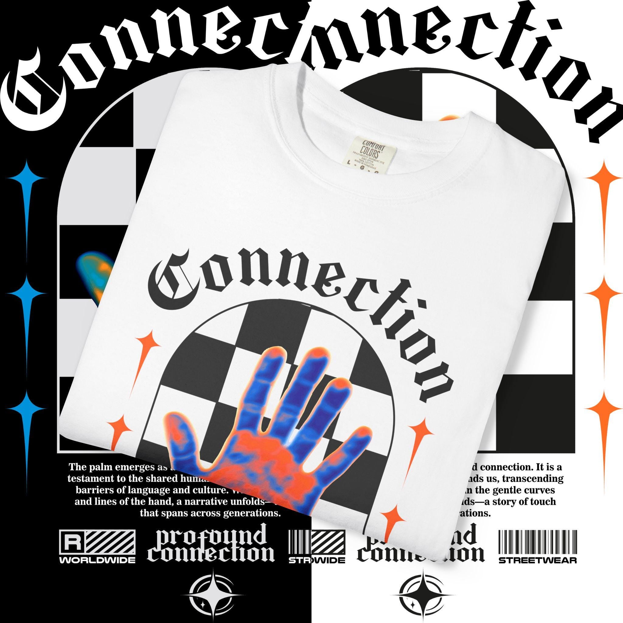 Connection Graphic Tee: Unisex Streetwear T-Shirt, Artistic Design