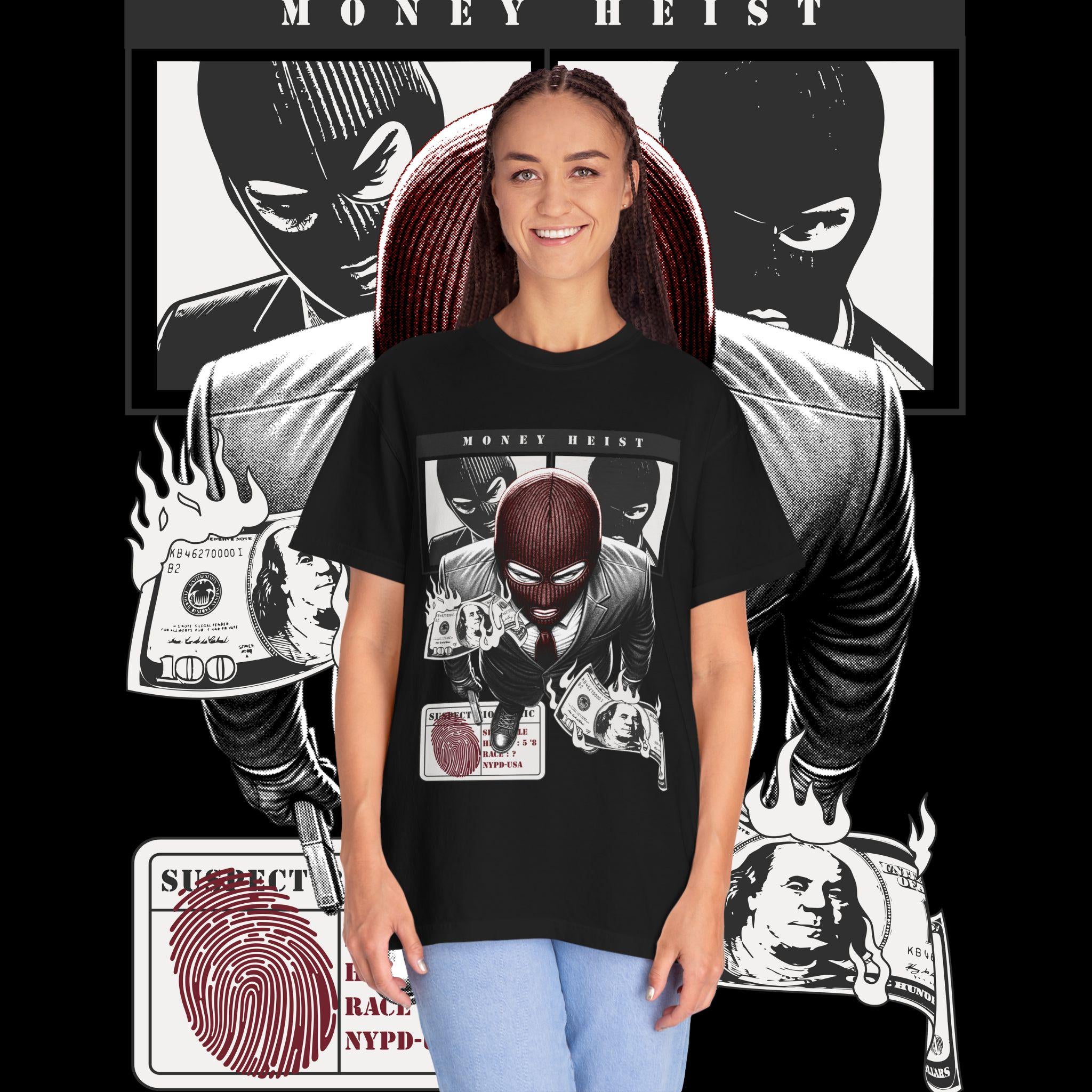 Money Heist T-Shirt: Garment-Dyed US Cotton Unisex Tee