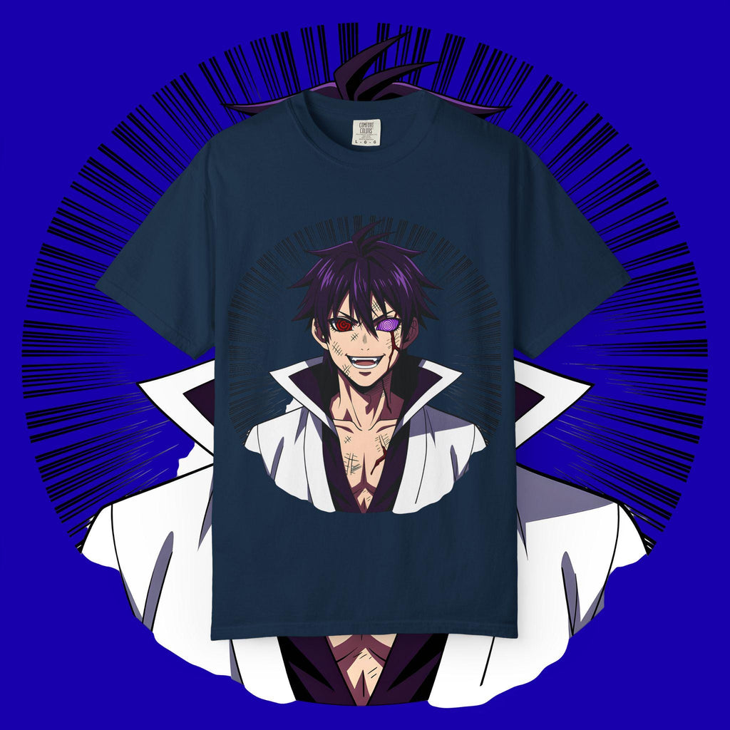 Anime Villain Portrait T-Shirt | Smirking Manga Character Tee