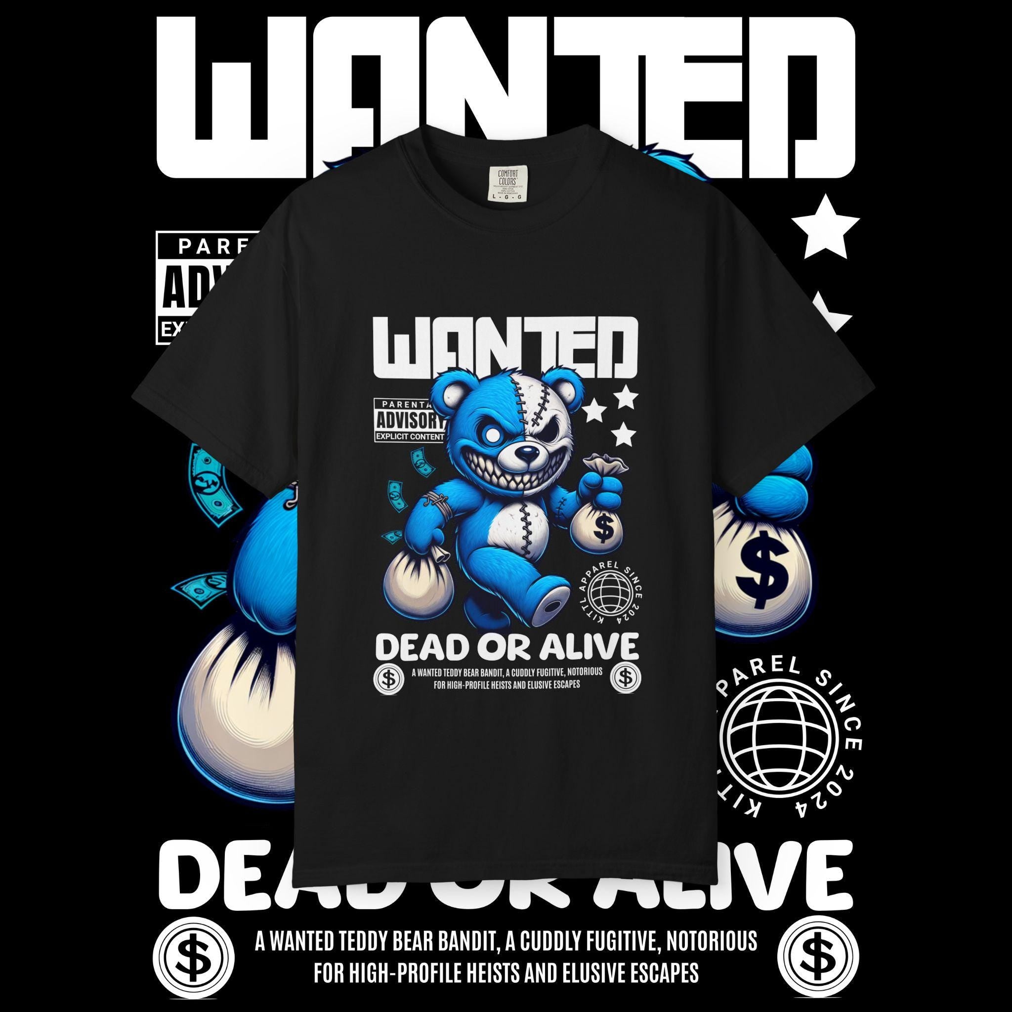 Teddy Bear Bandit Graphic Tee: Unisex Streetwear T-Shirt