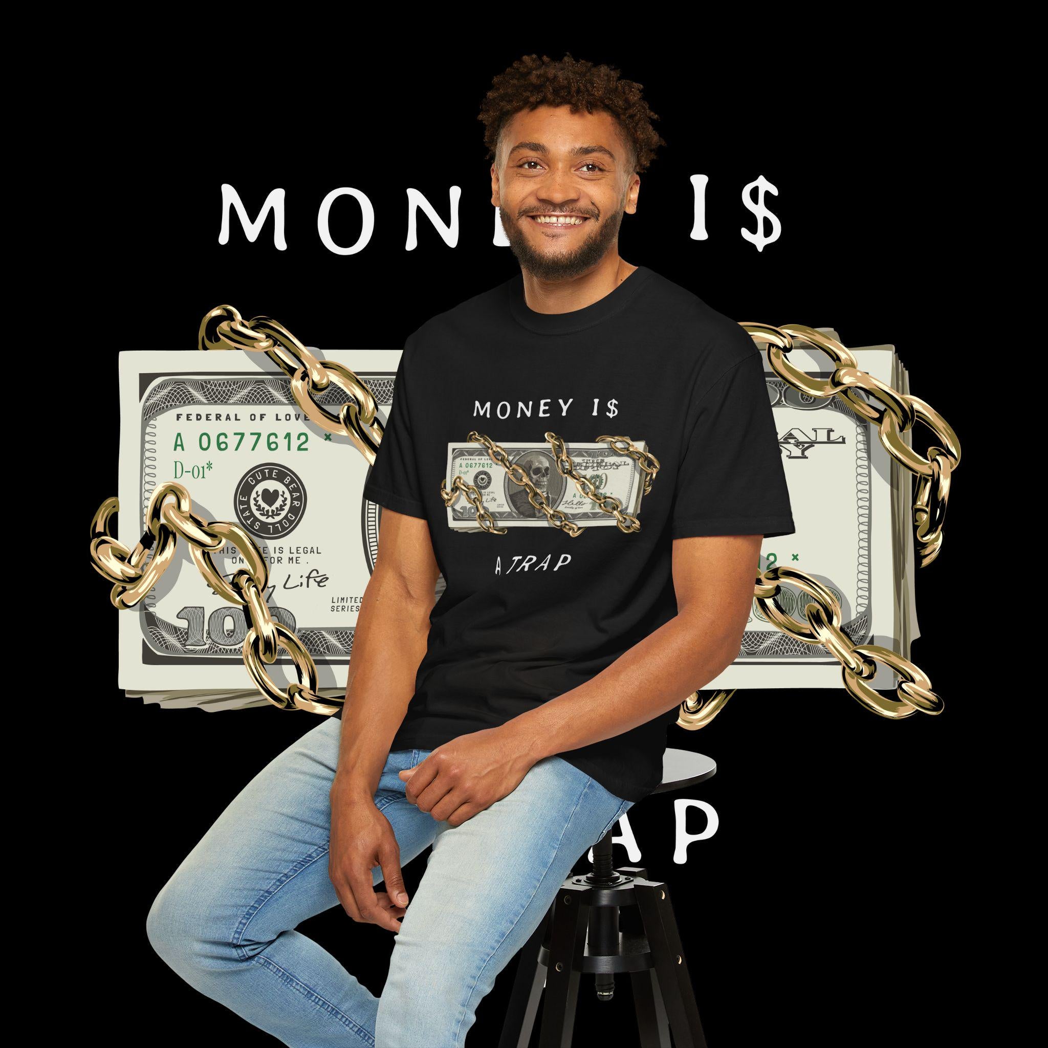 Money Is A Trap Graphic Tee: Unisex Cotton Motivation Shirt
