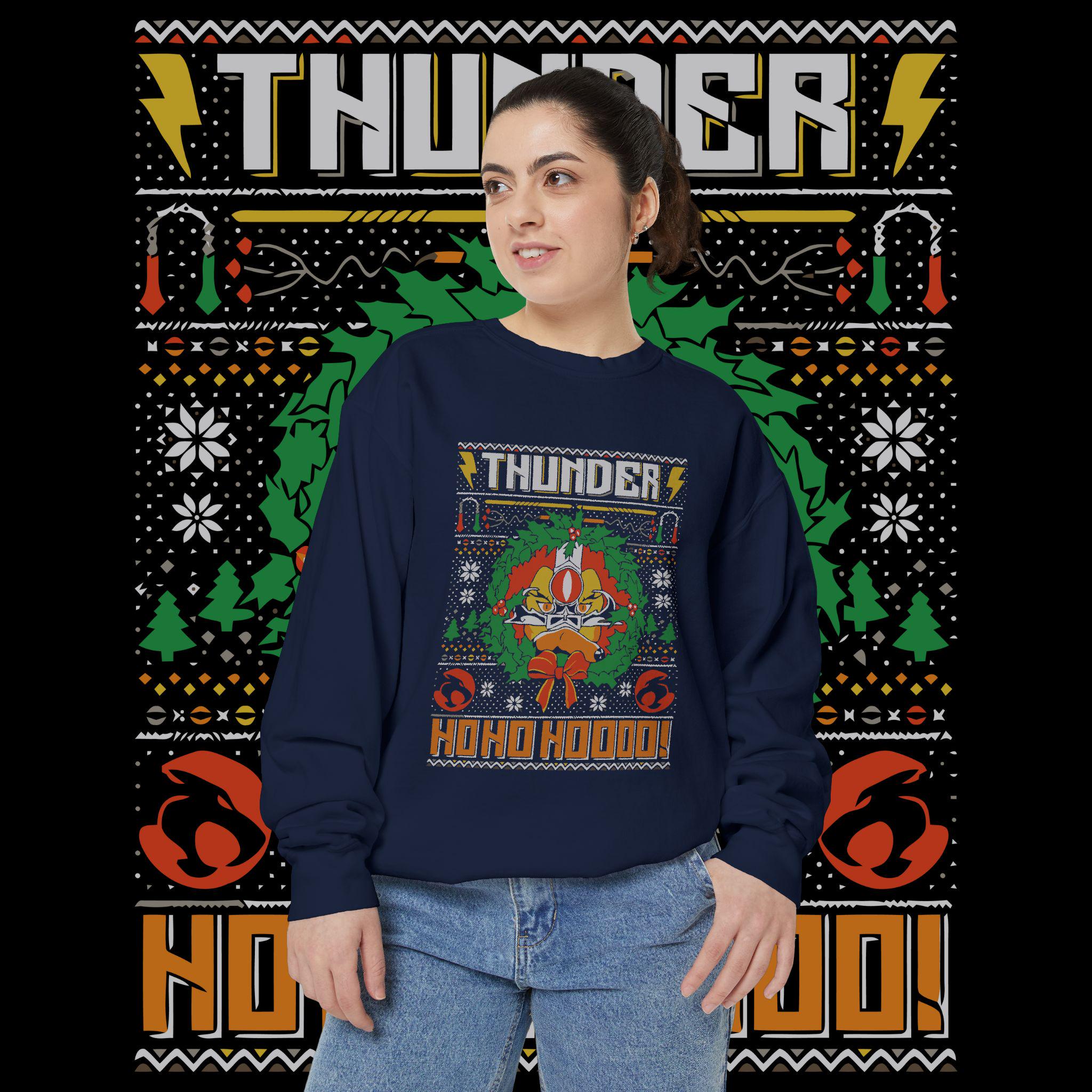 Thunder Ho Ho Ho Retro Christmas Sweatshirt