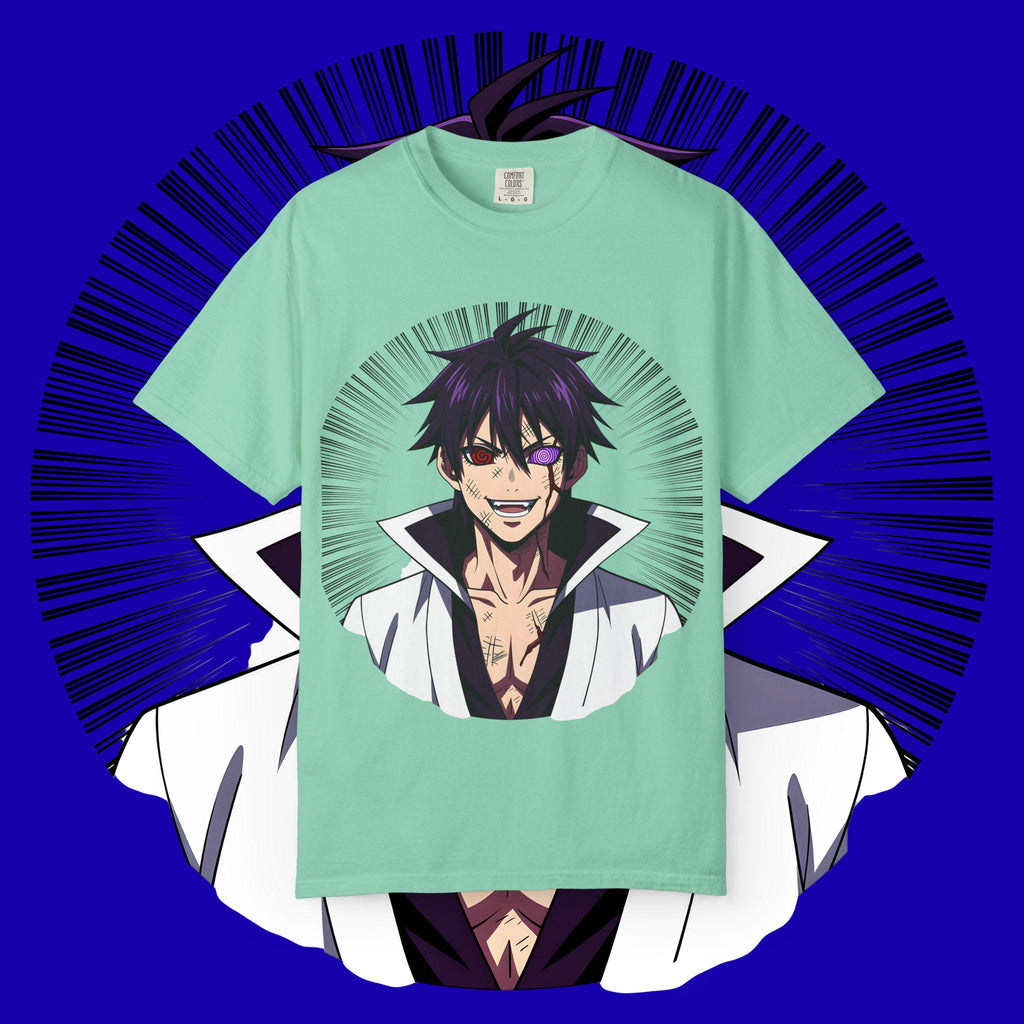 Anime Villain Portrait T-Shirt | Smirking Manga Character Tee