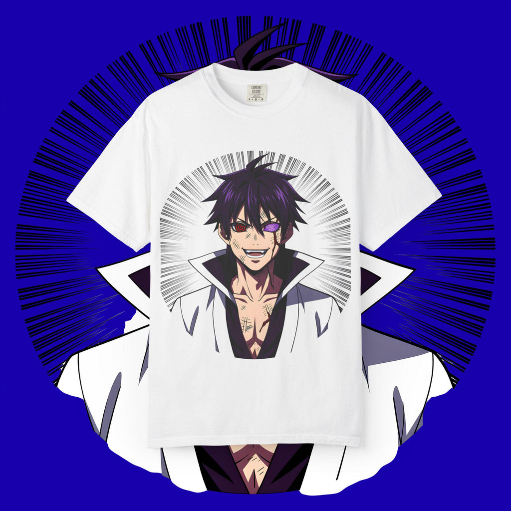 Anime Villain Portrait T-Shirt | Smirking Manga Character Tee