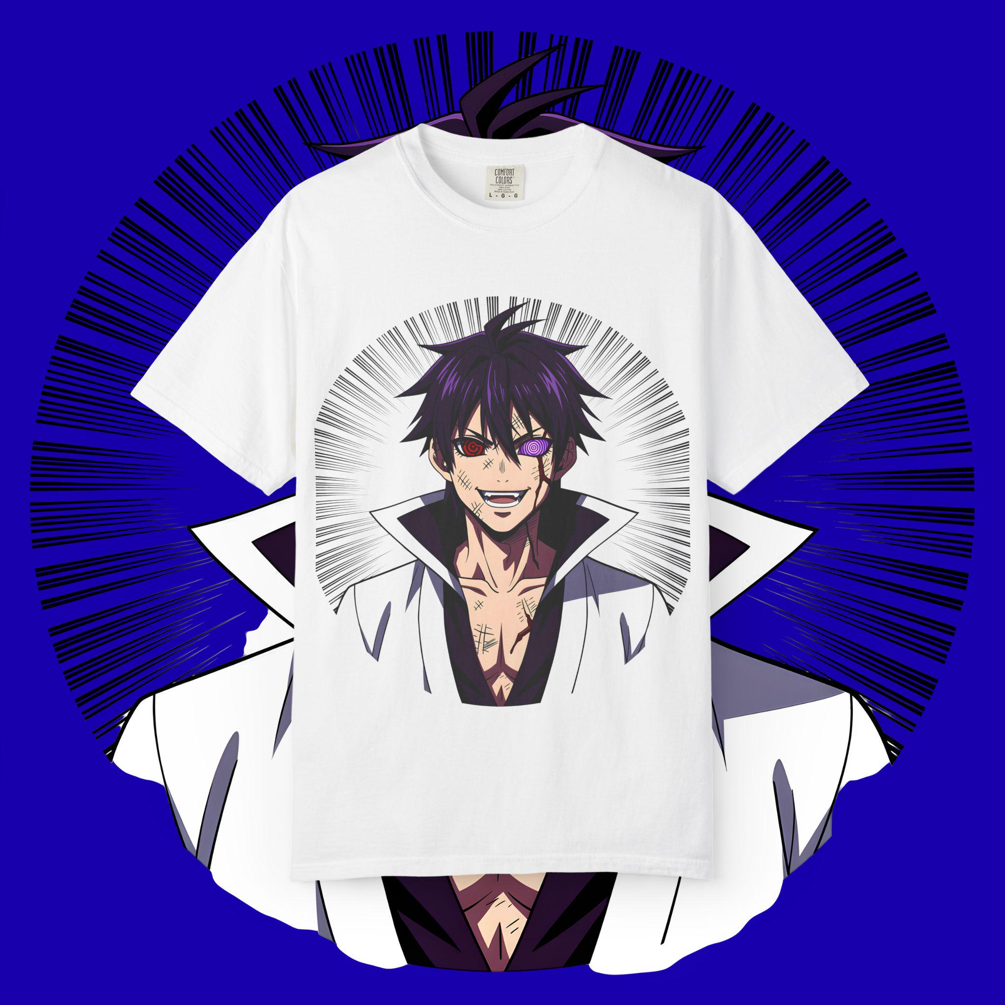 Anime Villain Portrait T-Shirt | Smirking Manga Character Tee