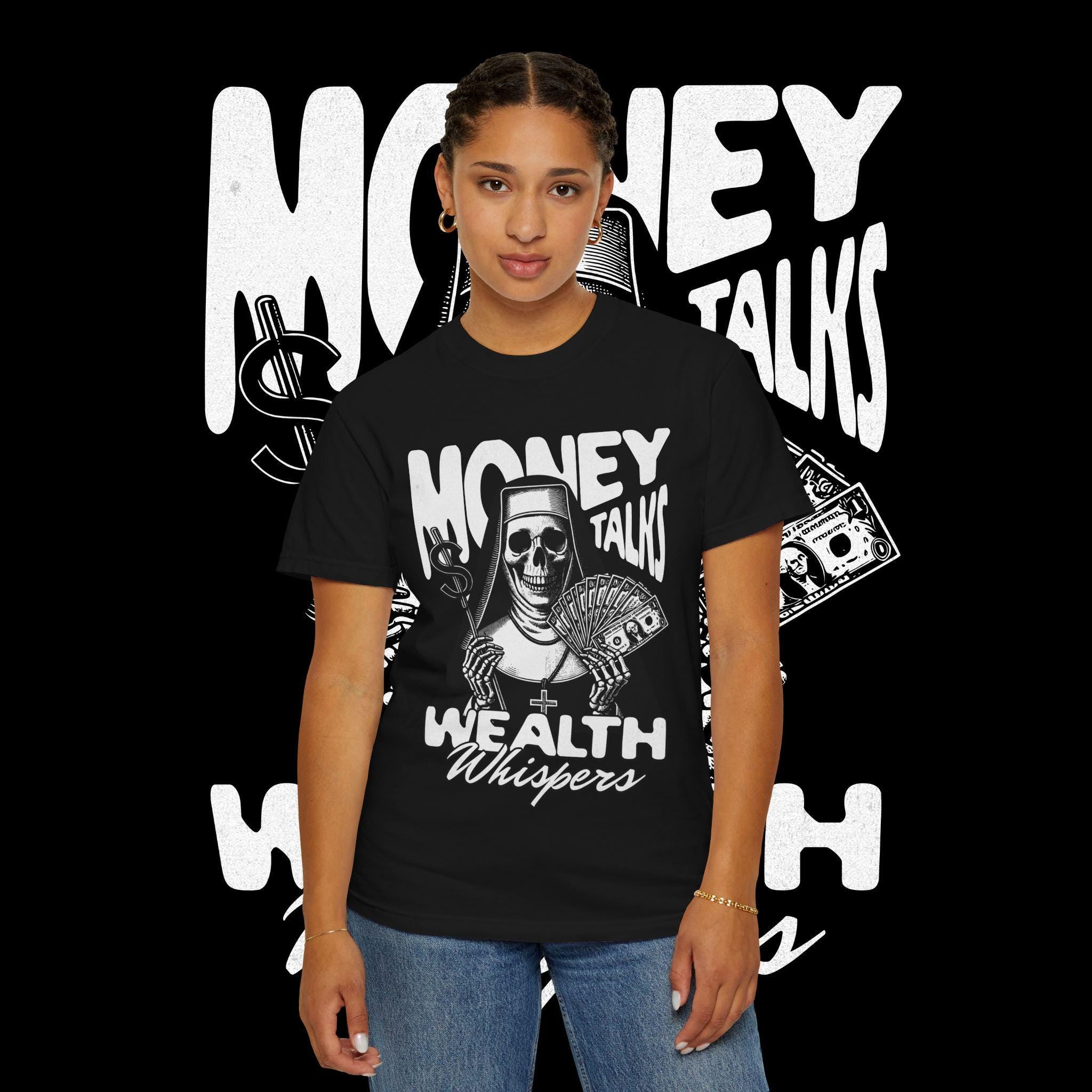 Money Talks Graphic T-Shirt: Garment-Dyed US Cotton Tee