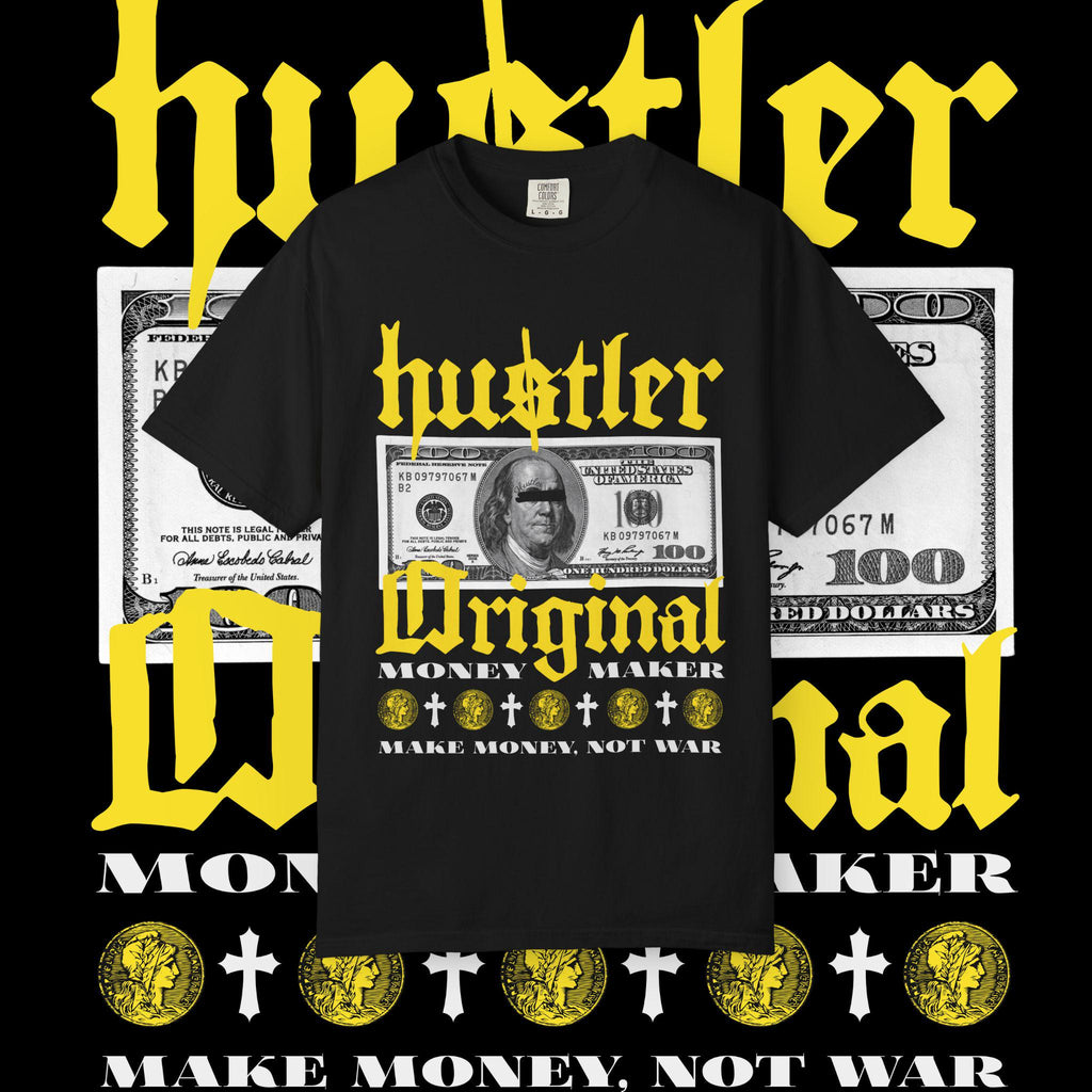 Hustler Graphic T-Shirt: Garment-Dyed Cotton Tee, Streetwear Style