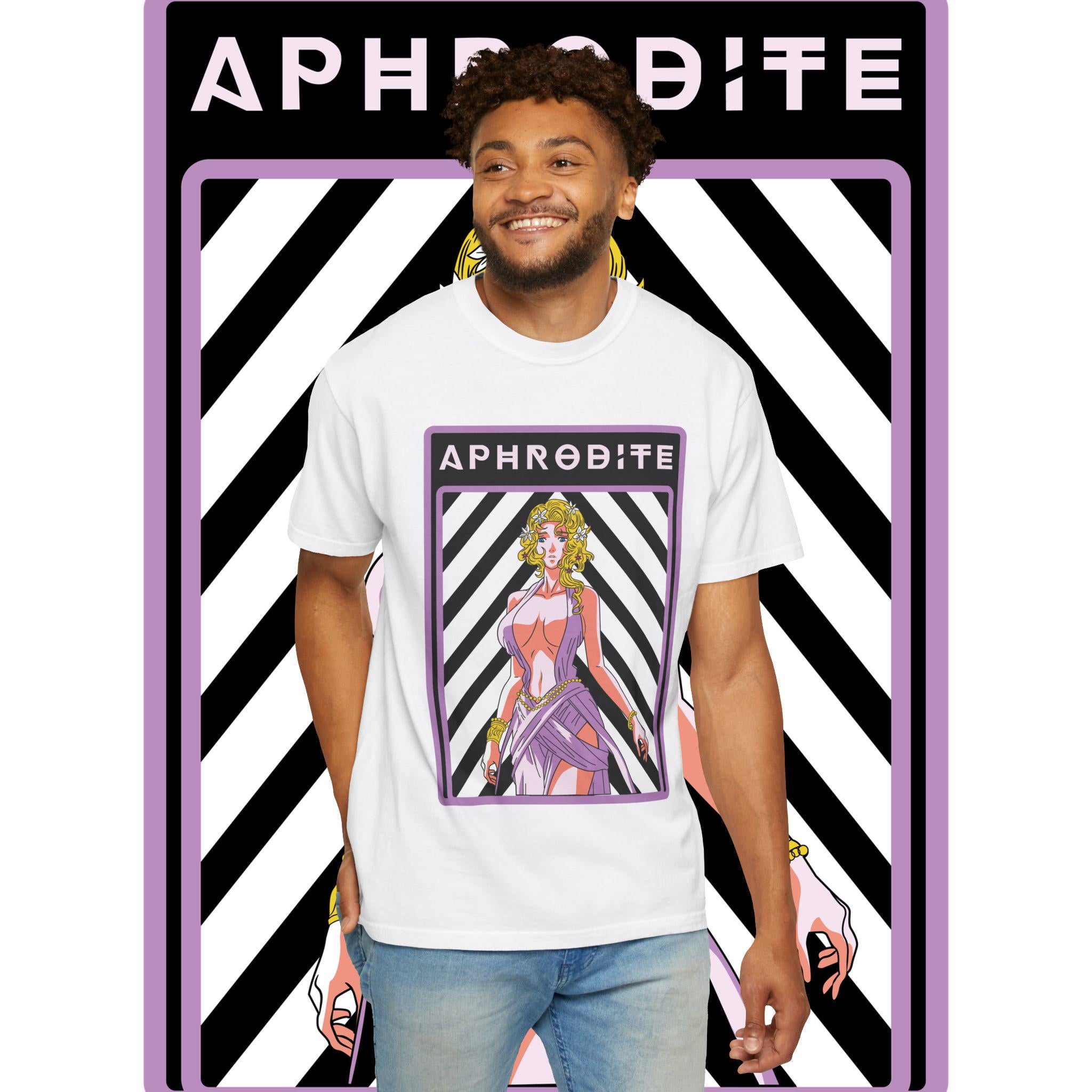 Aphrodite Graphic T-Shirt: Unisex Garment-Dyed Greek Mythology Tee