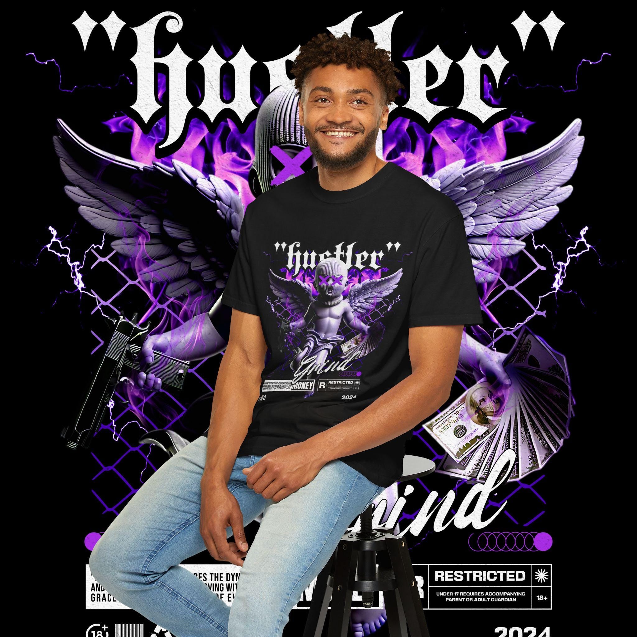 Hustler Graphic Tee, Streetwear Style, Unisex Shirt, Gift for Entrepreneurs, Casual Outfit, Motivation T-Shirt