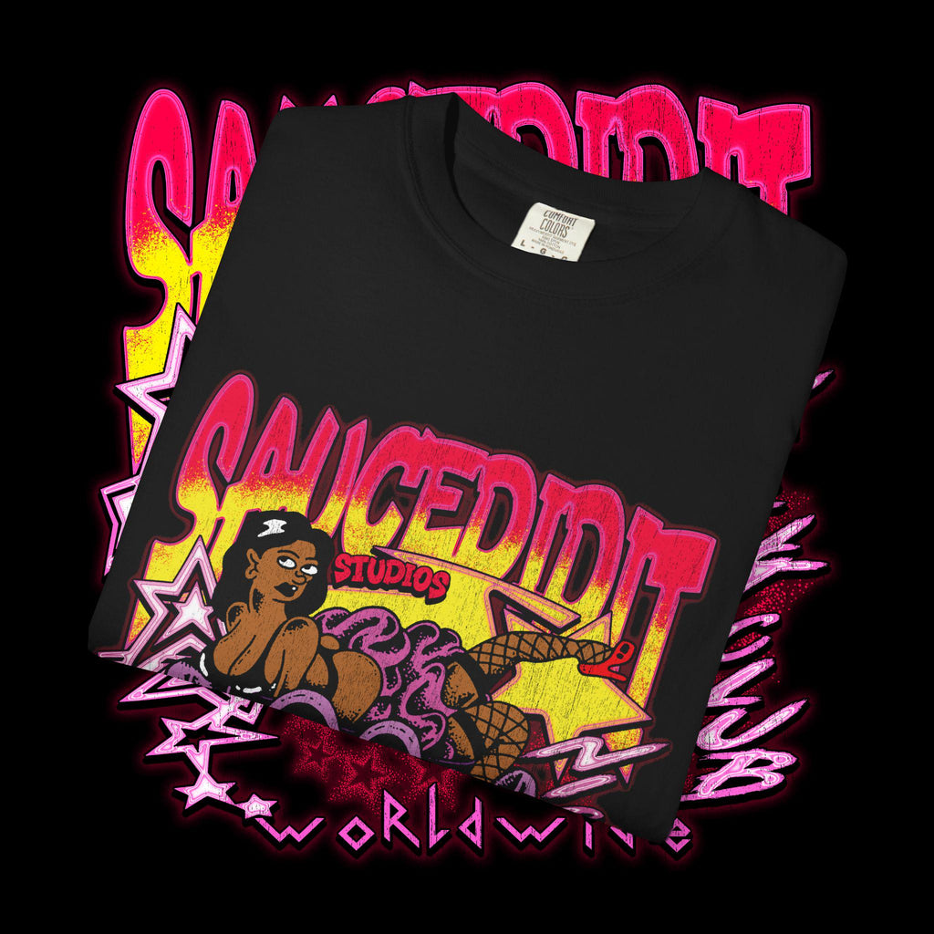 Vibrant Graphic T-Shirt: Garment-Dyed US Cotton Tee for Artists