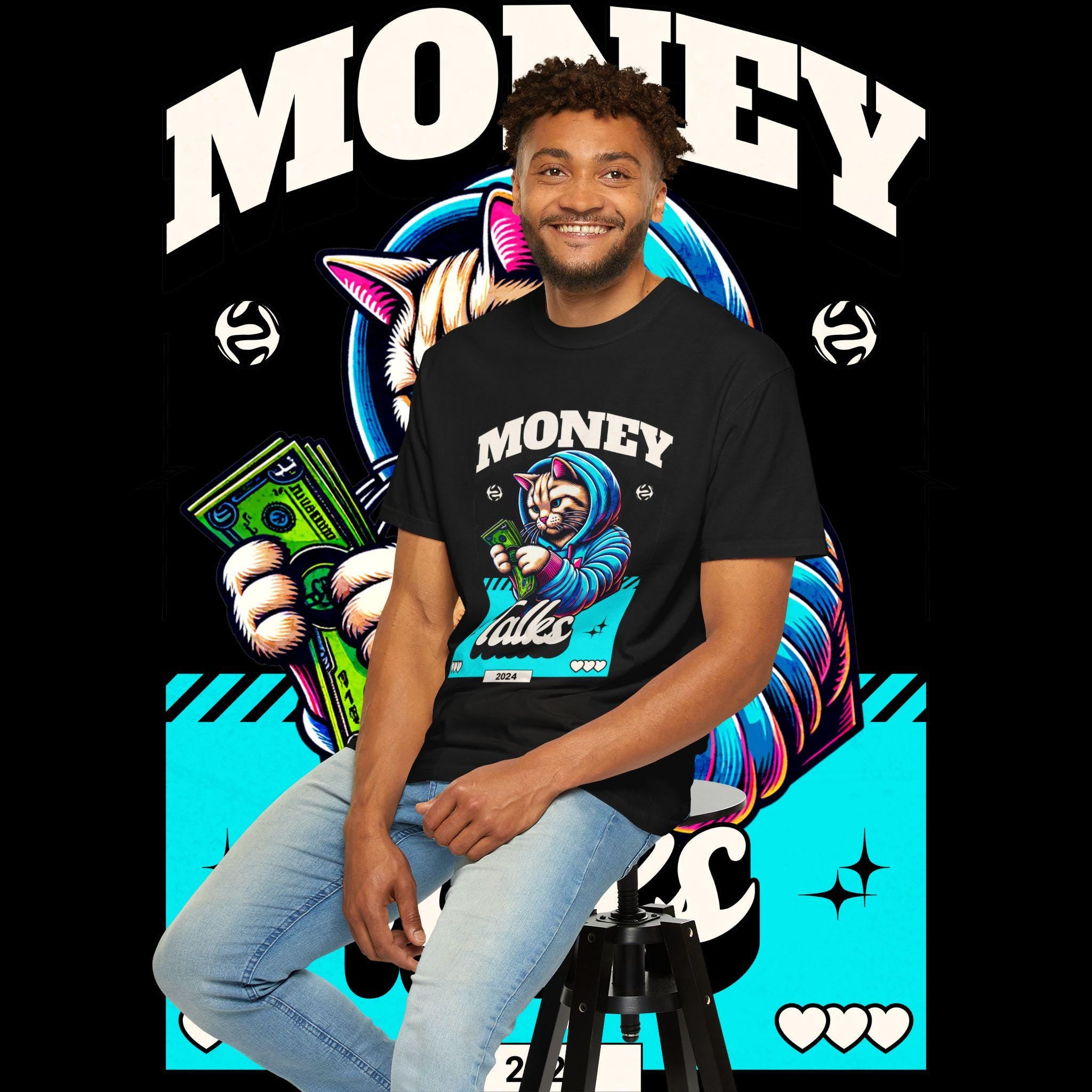 Make Money Graphic Tee: Unisex Vintage Style Cotton T-Shirt