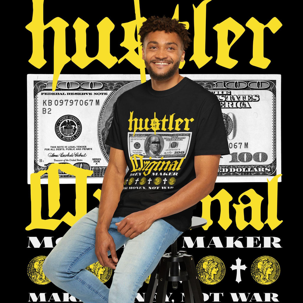 Hustler Graphic T-Shirt: Garment-Dyed Cotton Tee, Streetwear Style