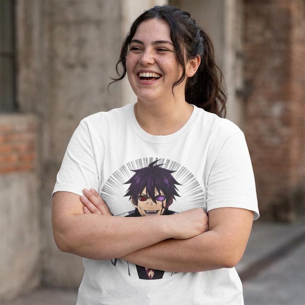 Anime Villain Portrait T-Shirt | Smirking Manga Character Tee