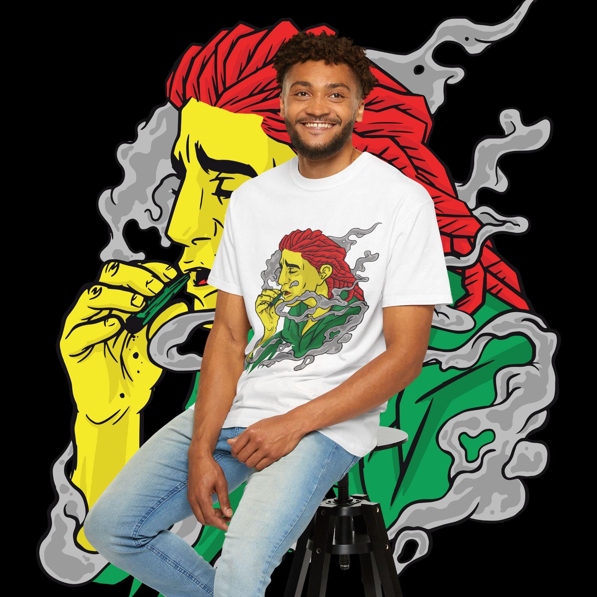 Vibrant Art T-Shirt: Relaxed Bohemian Style Unisex Tee