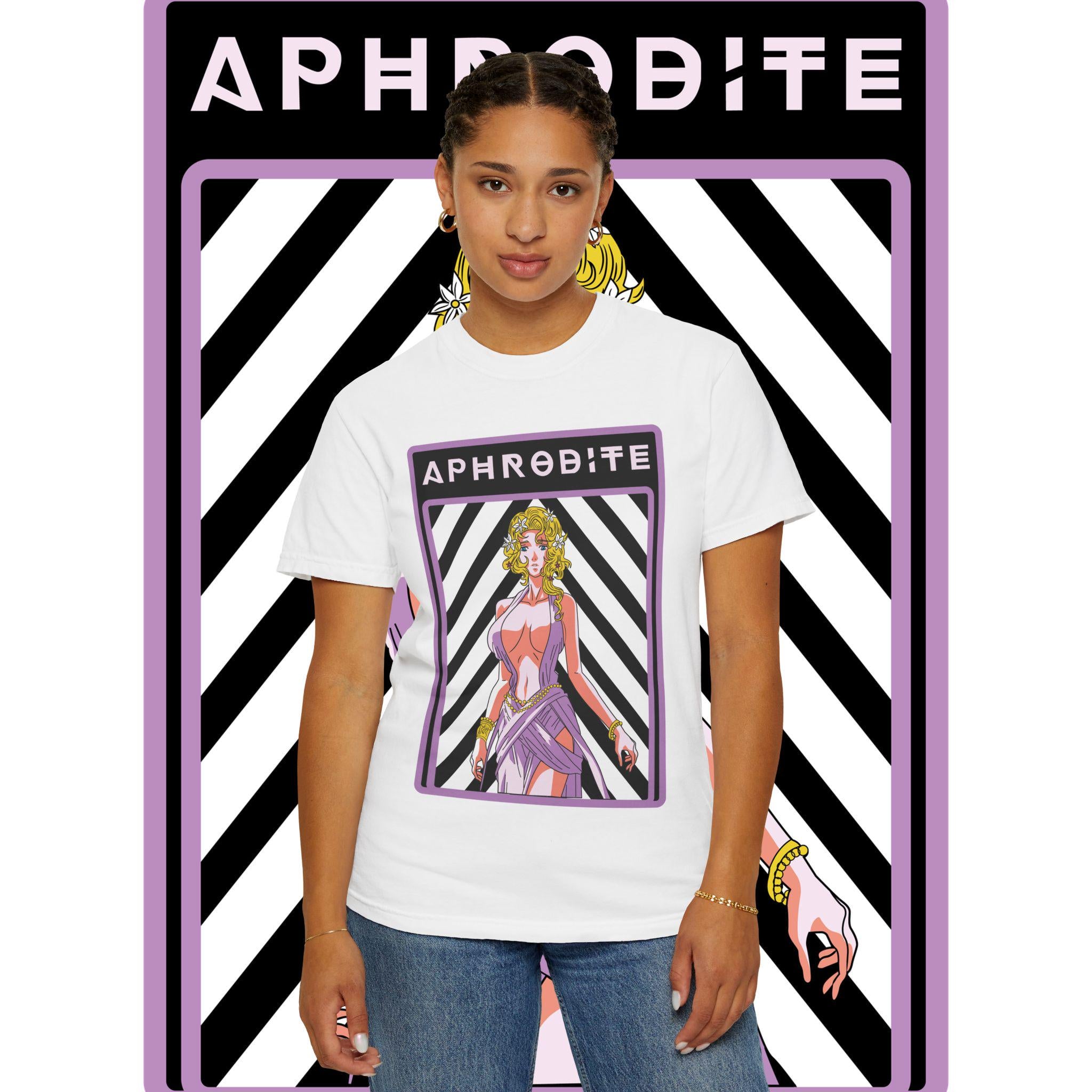Aphrodite Graphic T-Shirt: Unisex Garment-Dyed Greek Mythology Tee